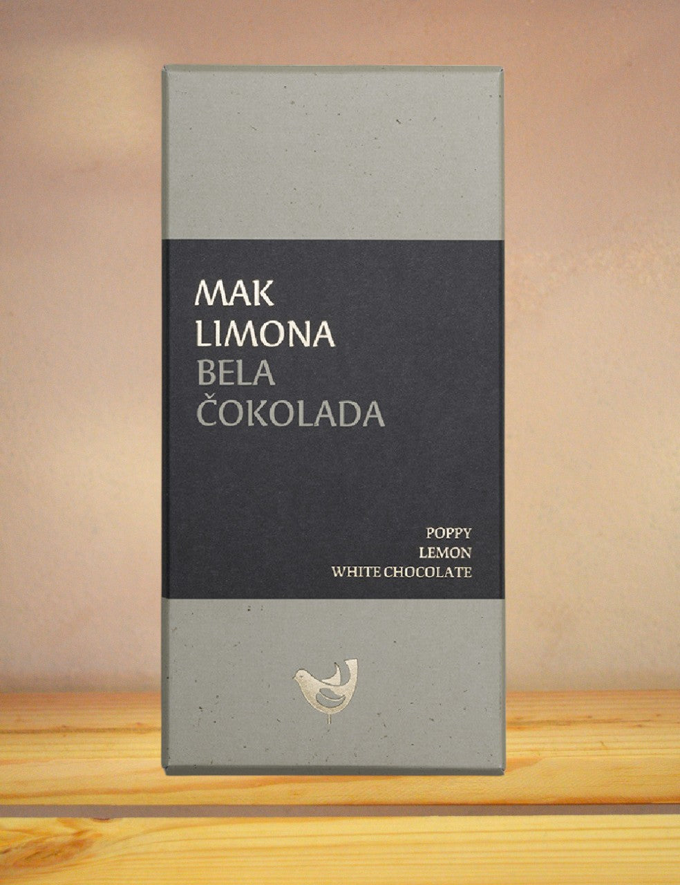 Bela čokoladna tablica z makom in limono Passero