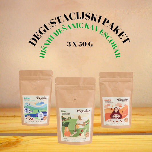 Degustacijski paket 3 hišnih mešanic kav Escobar