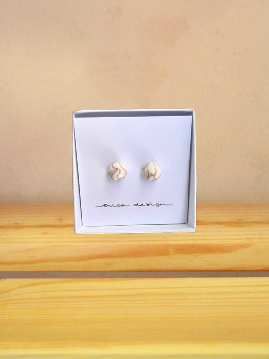 Marmorni uhani iz polimerne gline - Hiša užitka