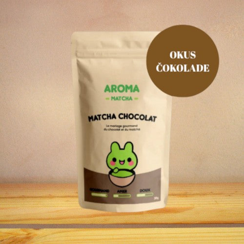 Premium matcha z okusom čokolade
