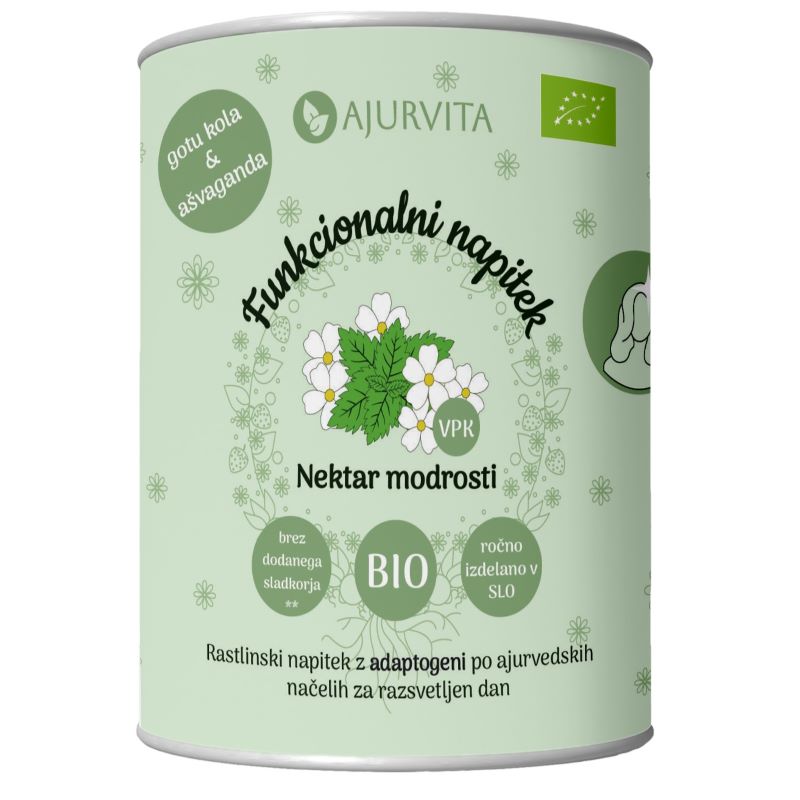 Nektar modrosti - bio funkcionalni napitek z meliso, ašvagando in gotu kolo