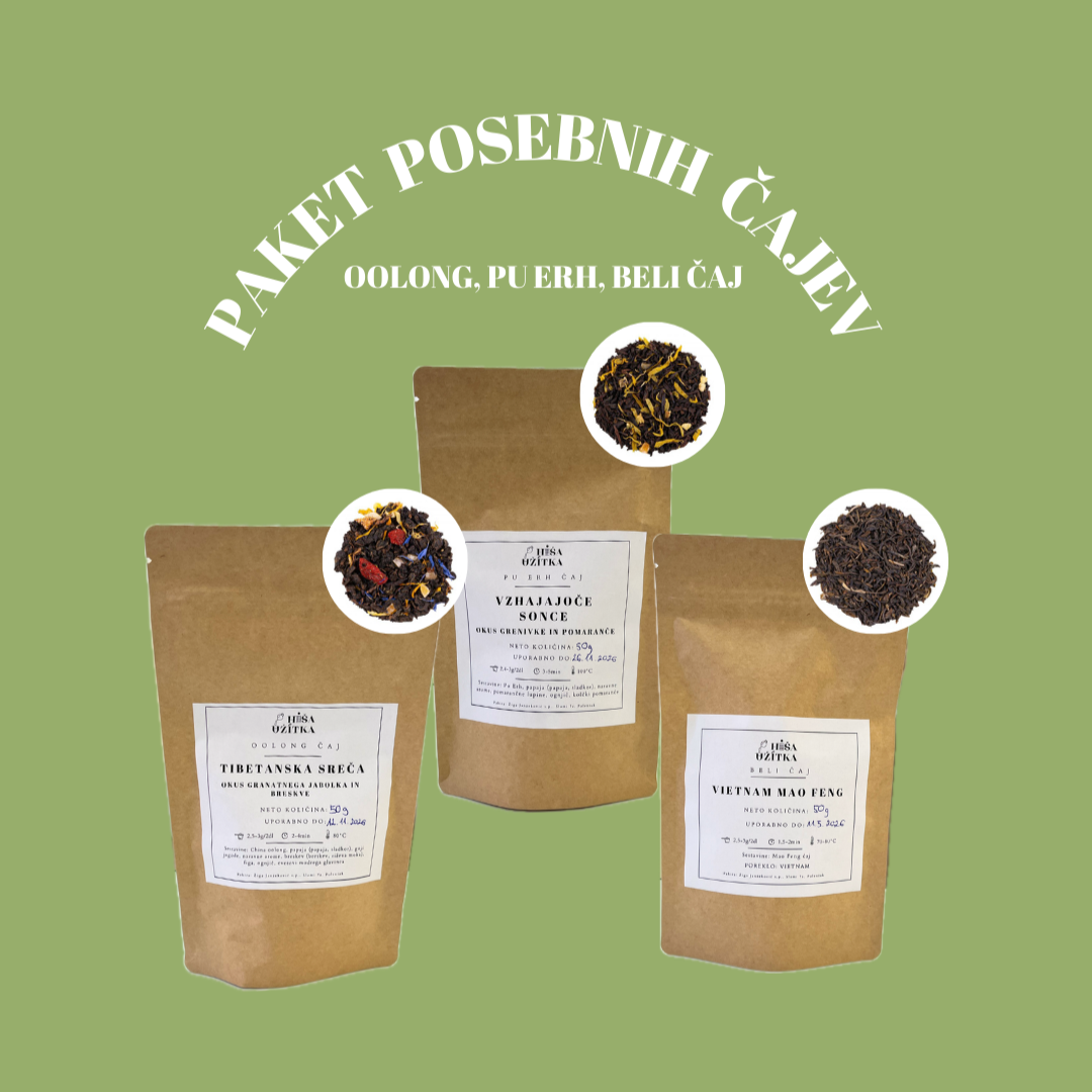 Paket posebnih čajev - Oolong, pu erh, beli čaj