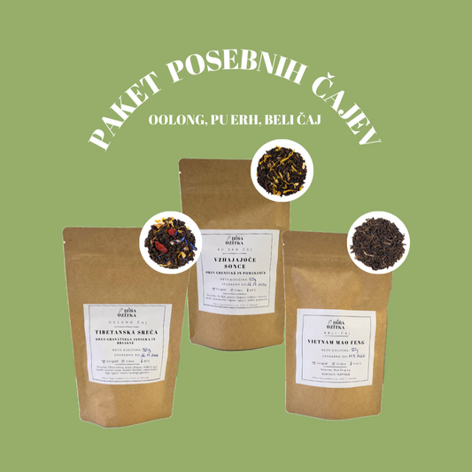 Paket posebnih čajev - Oolong, pu erh, beli čaj