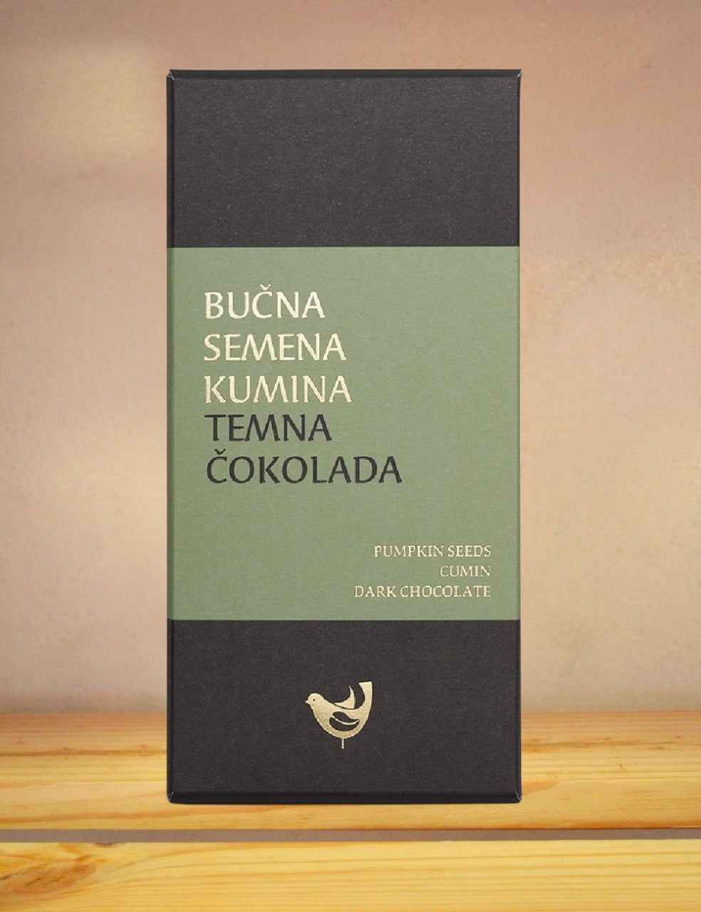Temna 70% čokoladna tablica z bučnimi semeni in kumino Passero