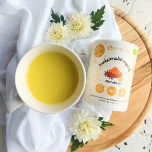 Bio funkcionalni napitek s šipkom, kurkumo in maco