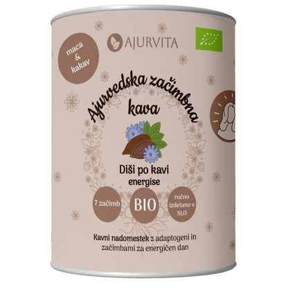 Ajurvedska začimbna kava z maco in kakavom