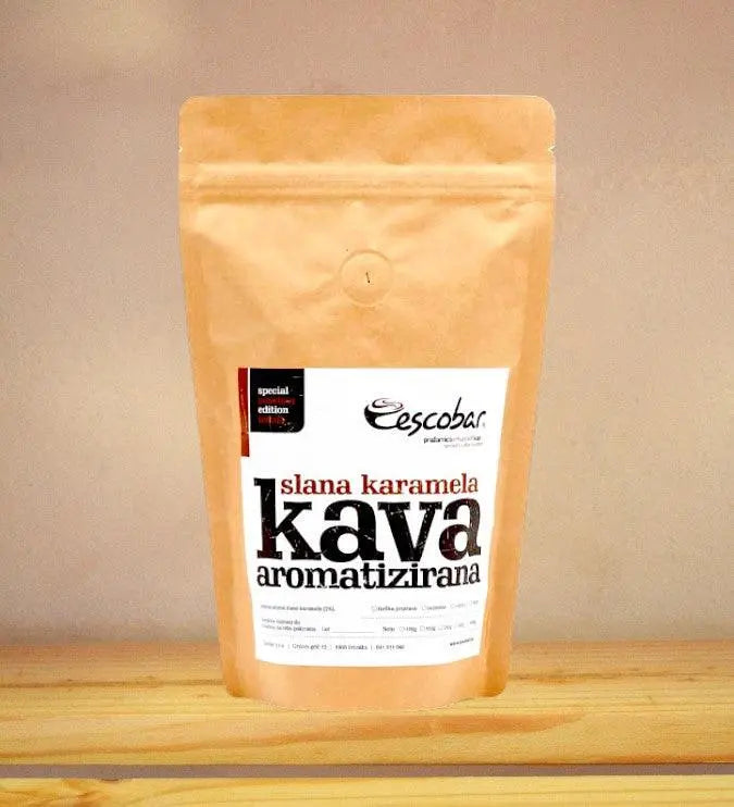 Aromatizirana mleta kava za turško kavo z okusom slane karamele