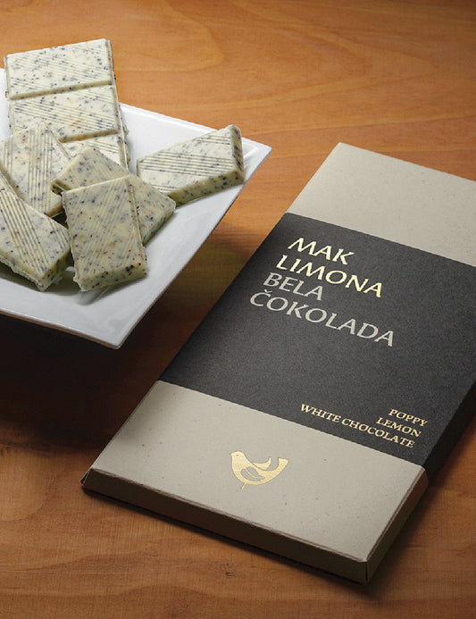 Bela čokolada z makom in limono