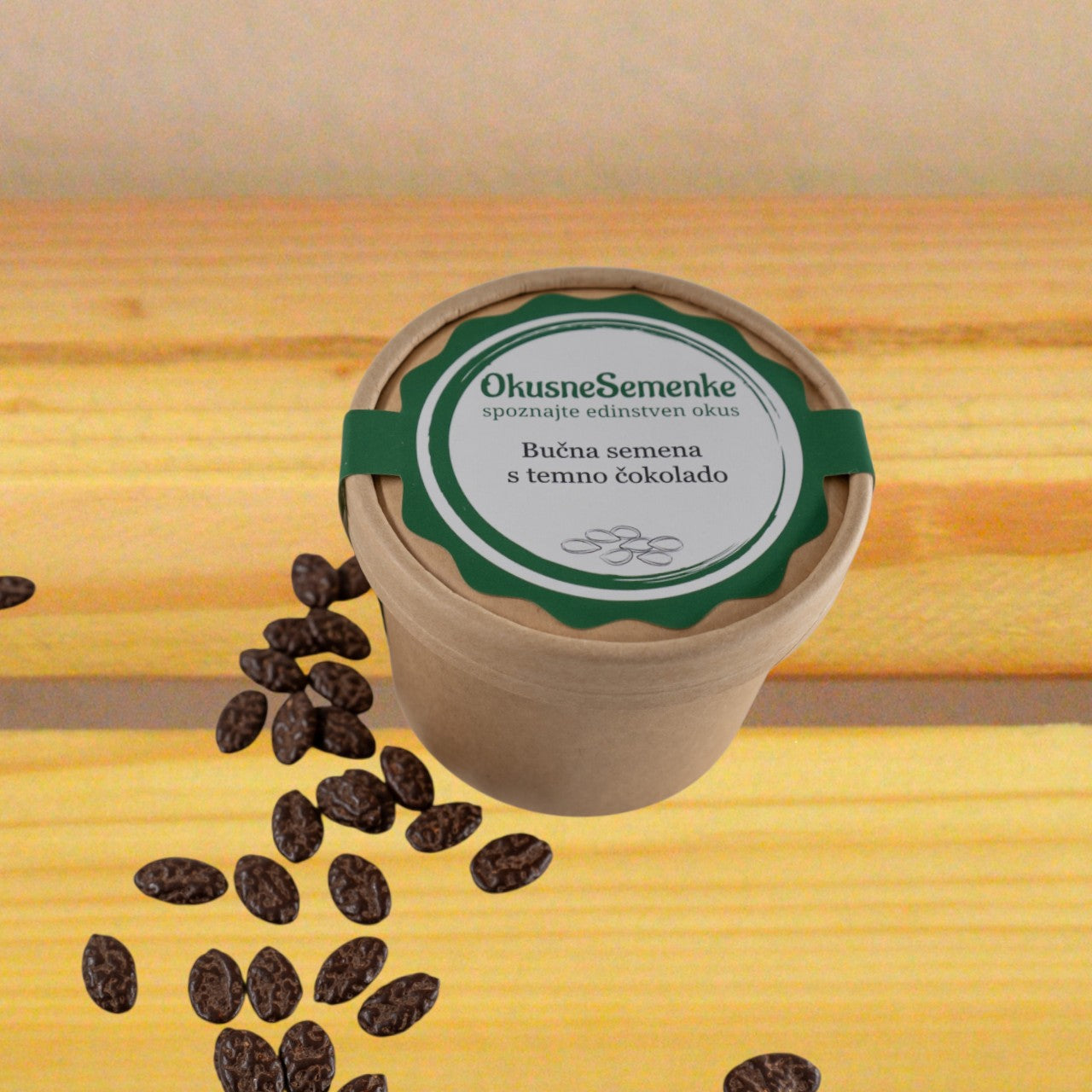 Bučna semena s temno čokolado