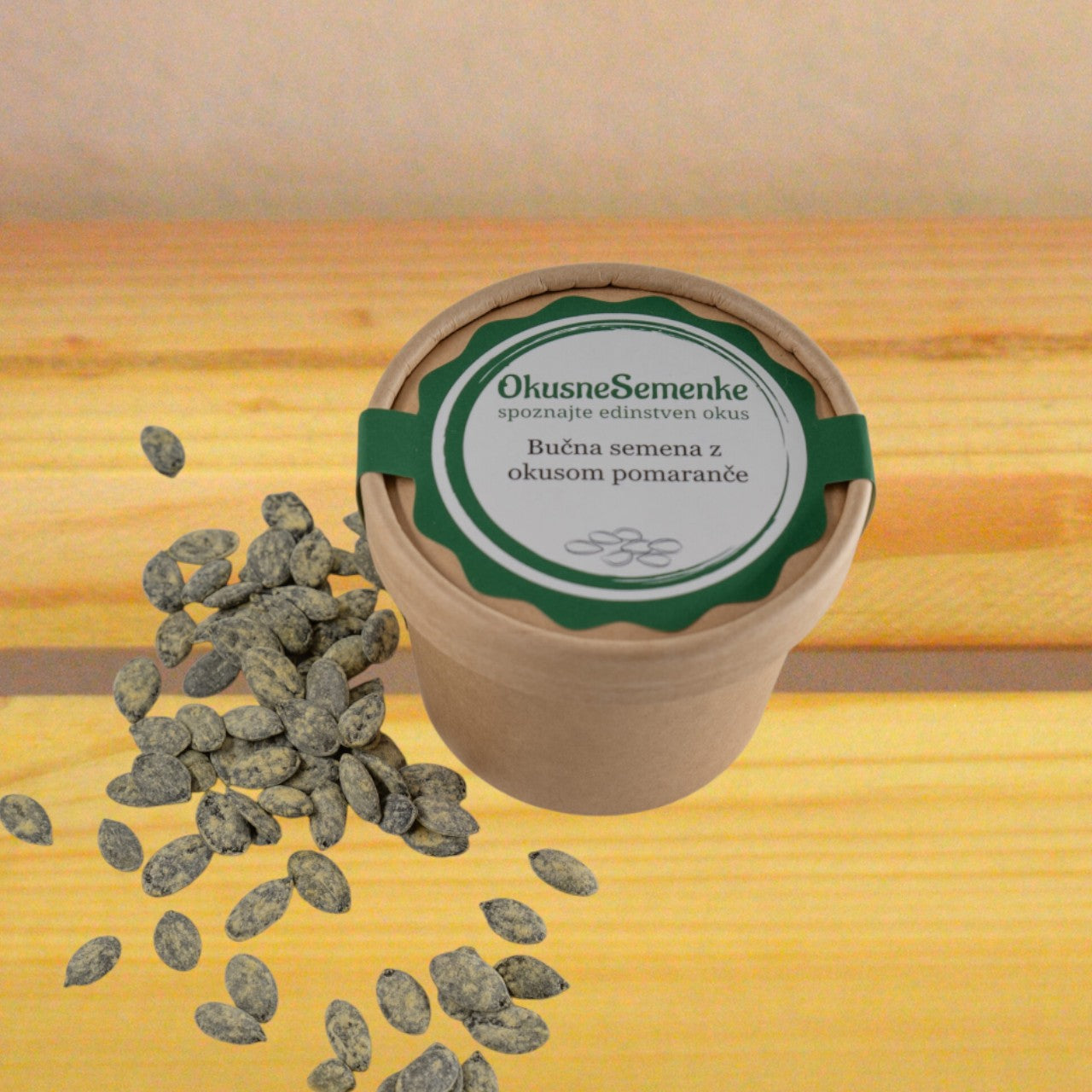 Bučna semena z okusom pomaranče