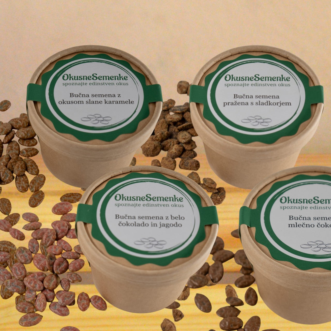 Bučna semena s čokolado ali sladkorjem