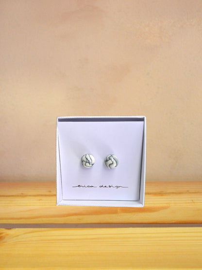 Marmorni uhani iz polimerne gline - Hiša užitka