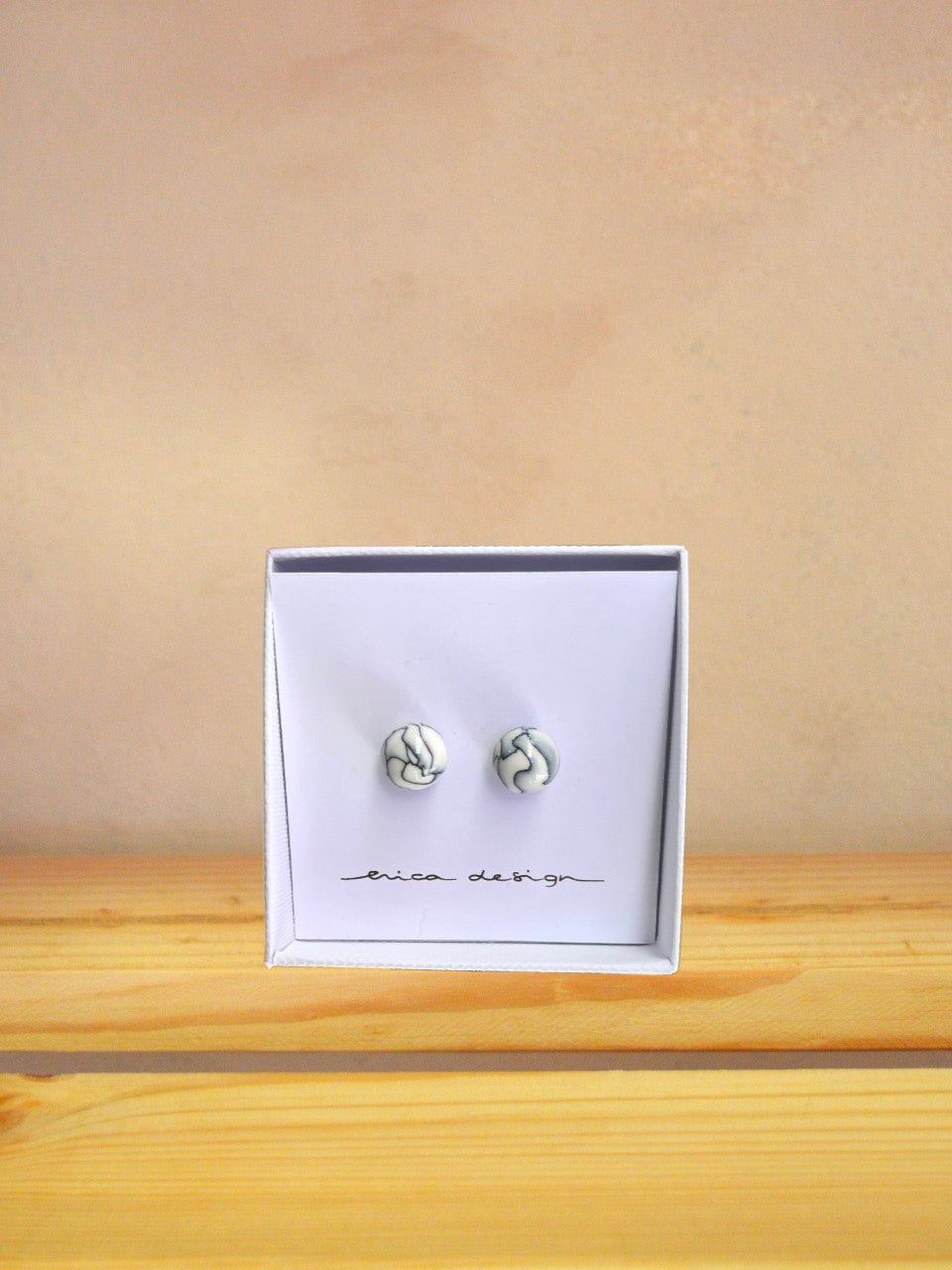 Marmorni uhani iz polimerne gline - Hiša užitka