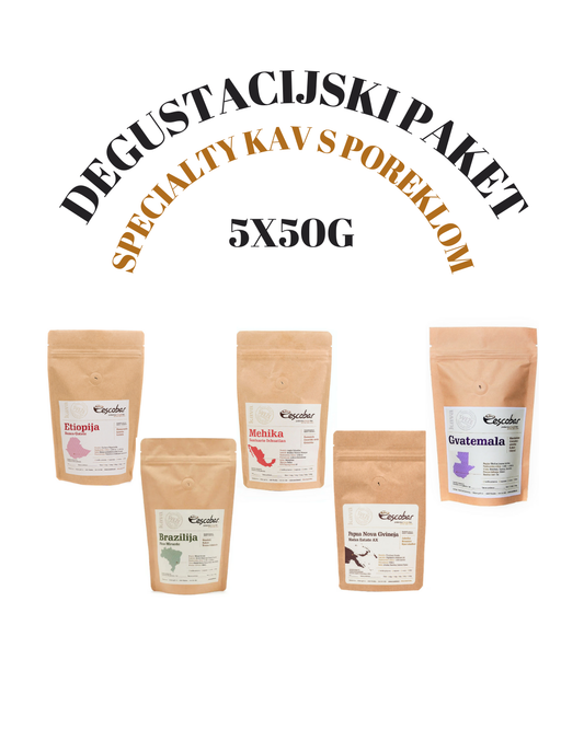 Degustacijski paket 5 specialty kav s poreklom