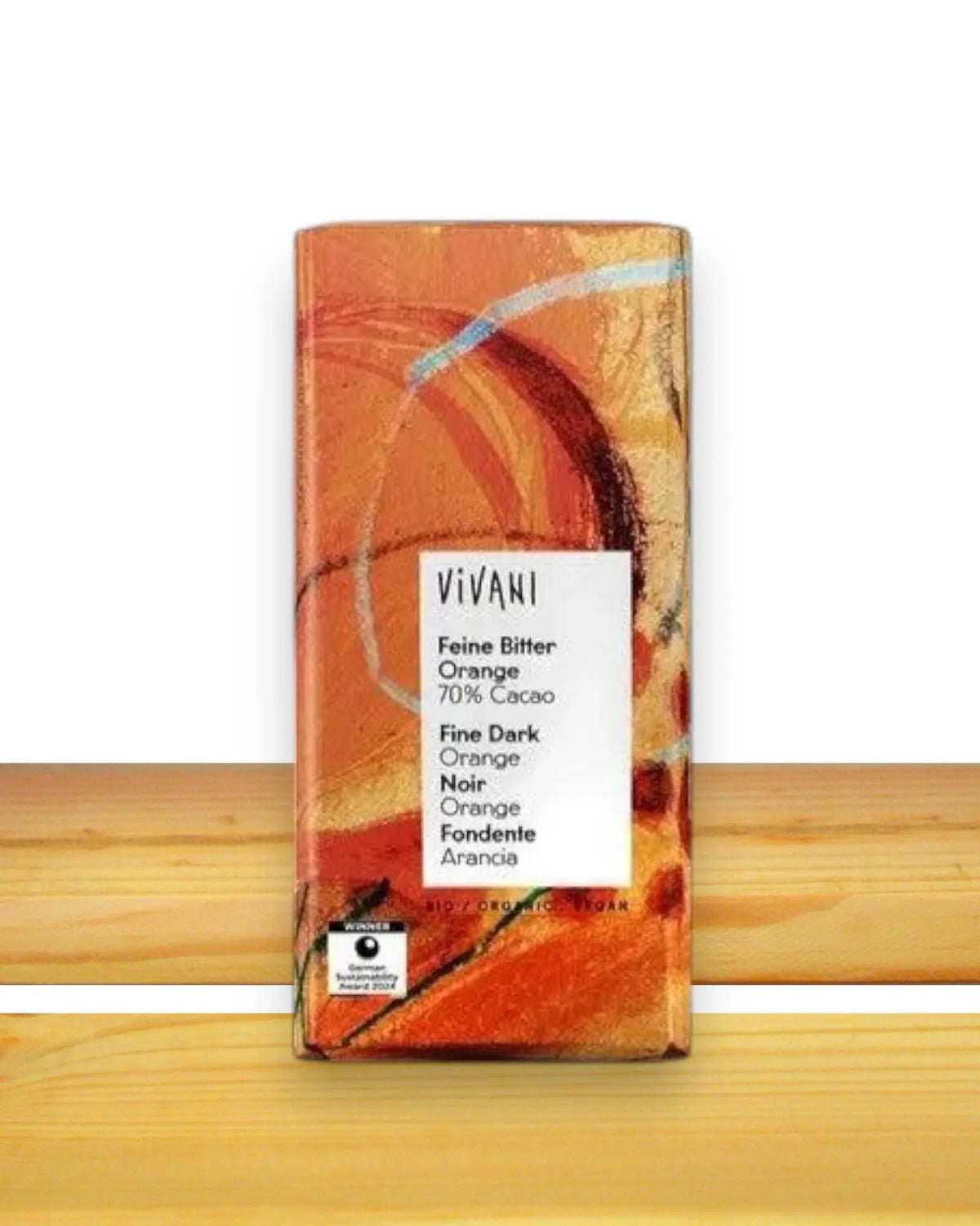 Veganska temna čokolada s pomarančo 70% Vivani