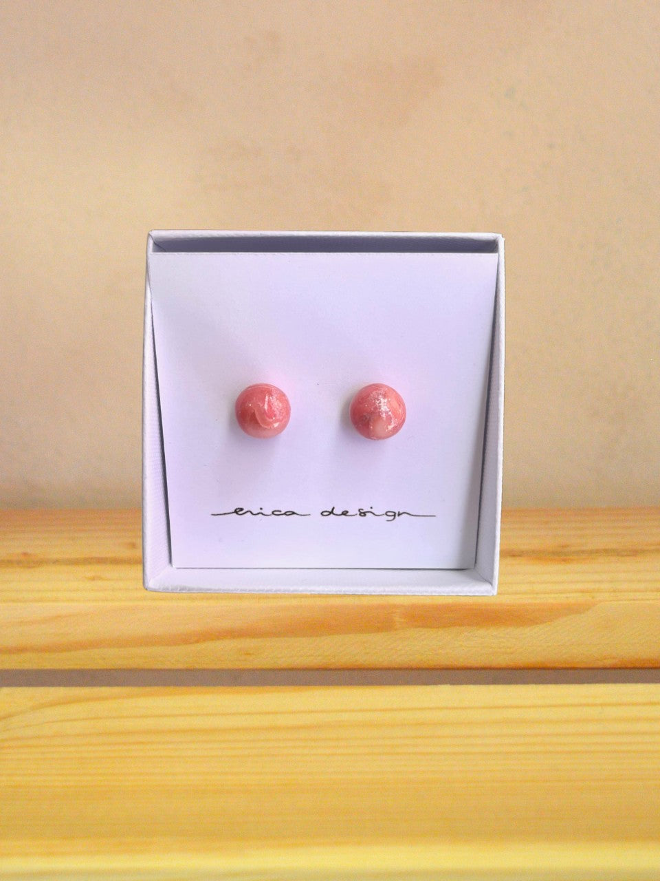 Marmorni uhani iz polimerne gline - Hiša užitka