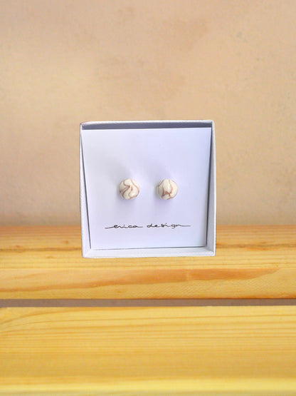 Marmorni uhani iz polimerne gline - Hiša užitka