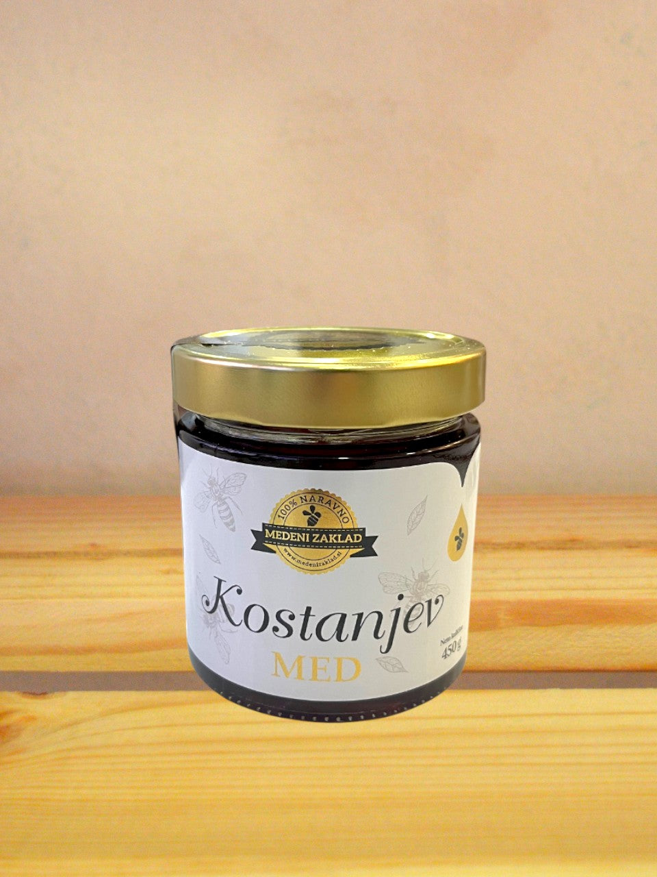 Kostanjev med 450g - Hiša užitka