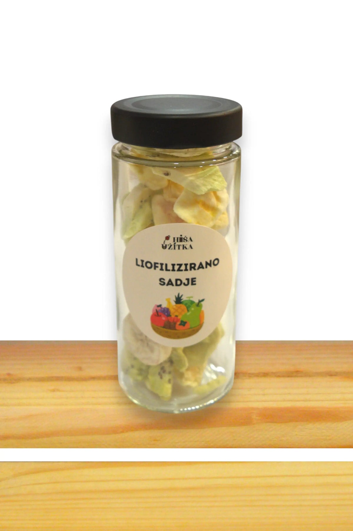 Liofiliziran miks sadja: ananas, banane, mango in kivi