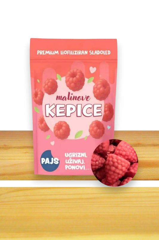 Liofiliziran sladoled – Malinove kepice