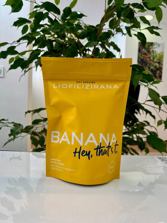 Liofilizirane banane v vrečki
