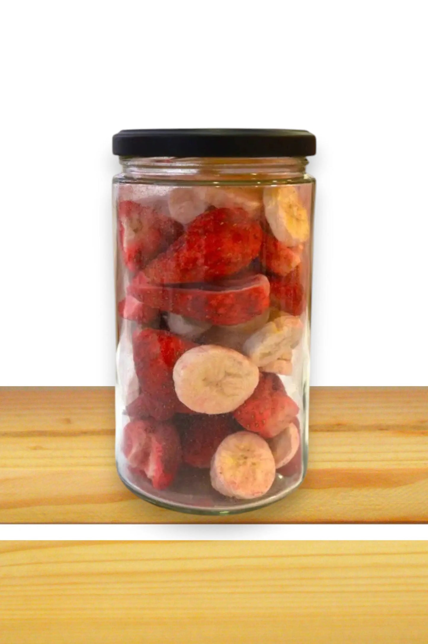 Liofiliziran miks sadja: jagode in banane