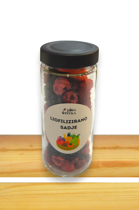 Liofiliziran miks sadja: jagode, maline in borovnice