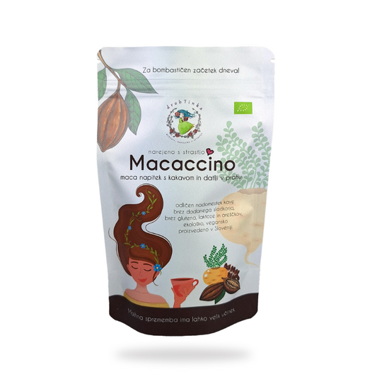 Macccino - ekološki napitek s kakavom, maco in datlji v prahu