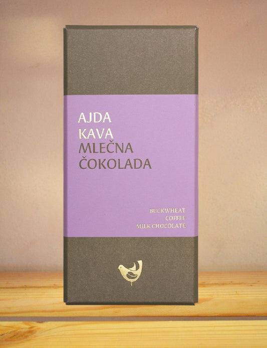 Mlečna čokoladna tablica z ajdo in kavo Passero