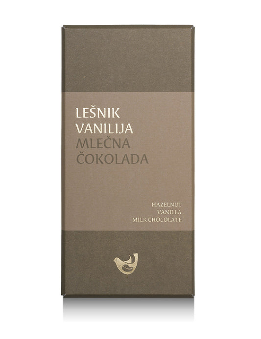 Mlečna čokolada z lešniki in vanilijo