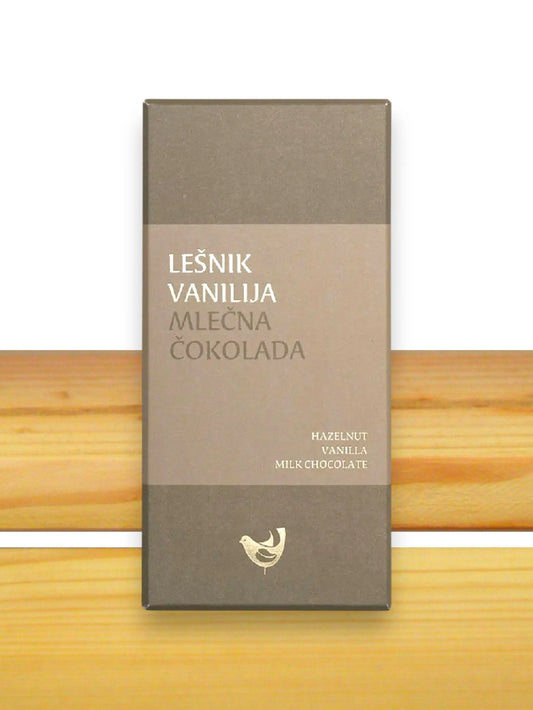 Mlečna čokolada z lešniki in vanilijo