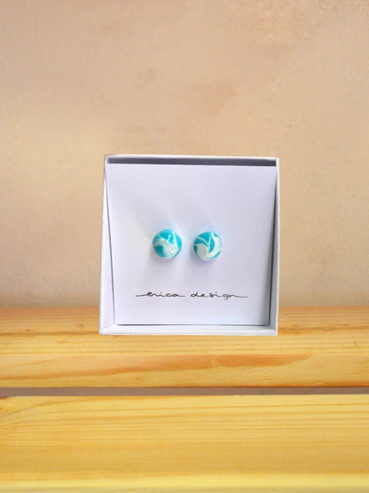 Marmorni uhani iz polimerne gline - Hiša užitka