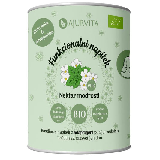 Nektar modrosti - bio funkcionalni napitek z meliso, ašvagando in gotu kolo