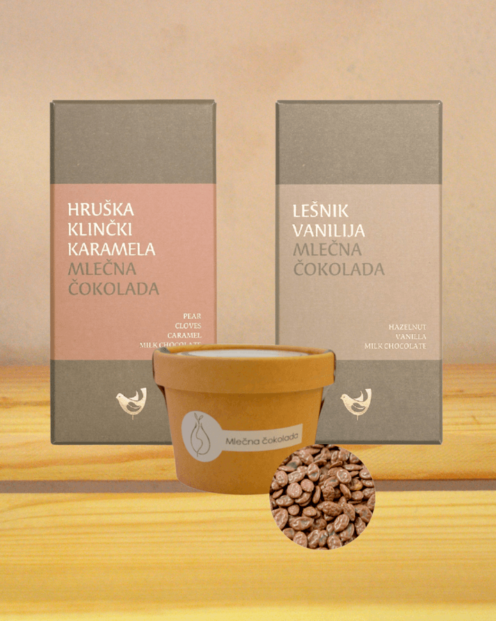 Paket Čokoladno razvajanje - mlečna čokolada in bučna semena