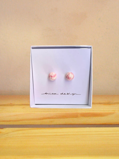 Marmorni uhani iz polimerne gline - Hiša užitka