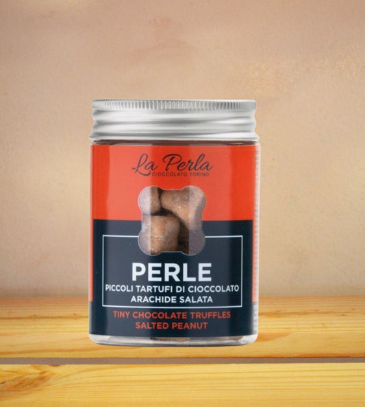 Slane arašidove Perle | Mini karamelni beli čokoladni tartufi | 50 g