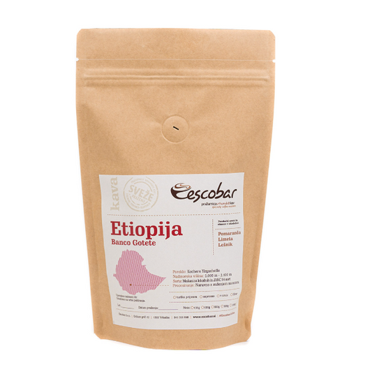 Specialty kava s poreklom Etiopija Banco Gotete