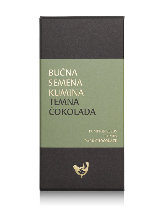 Temna čokolada z bučnimi semeni in kumino
