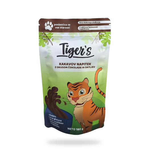 Tiger's kakavov napitek z okusom čokolade in datljev