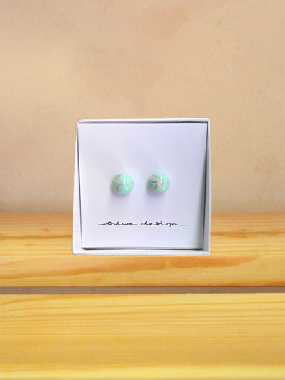 Marmorni uhani iz polimerne gline - Hiša užitka