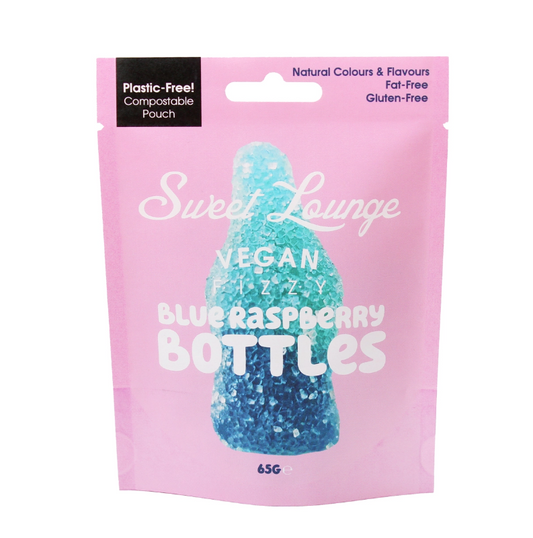 Veganski fizzy bonboni modra malina