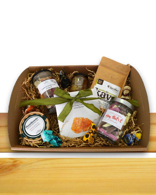 Veliki darilni paket — med, liofiliziran sladoled,sadje, čokolada, kava in italijanski trufli