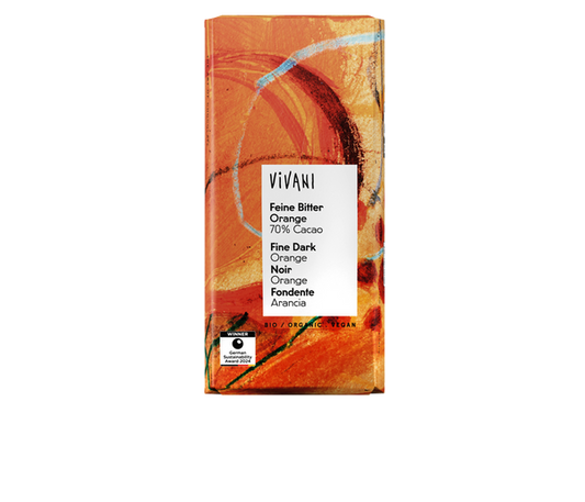 Veganska temna čokolada s pomarančo 70%