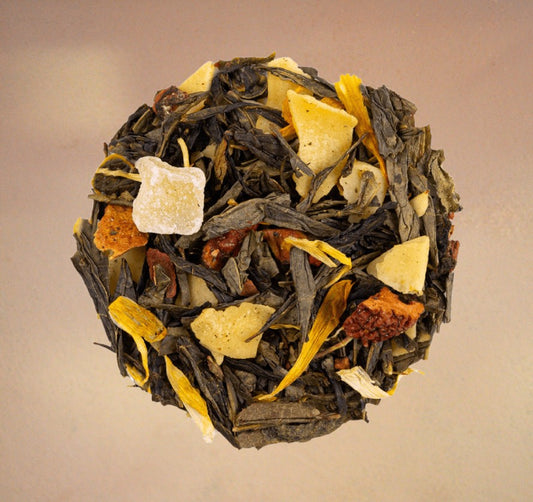 Zeleni čaj Brazilska zima z okusom ananasa in kokosa