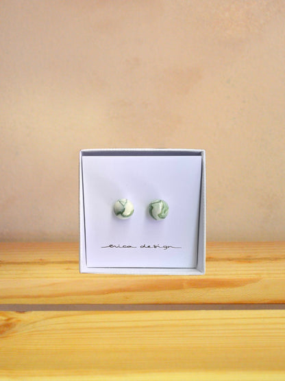 Marmorni uhani iz polimerne gline - Hiša užitka