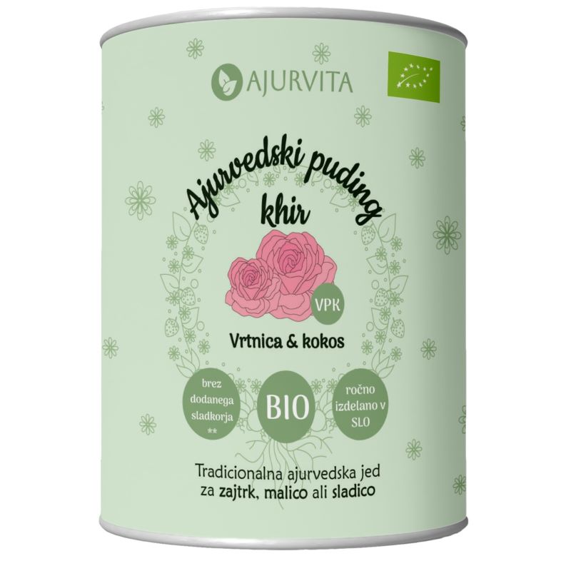 Ajurvedski puding khir vrtnica in kokos