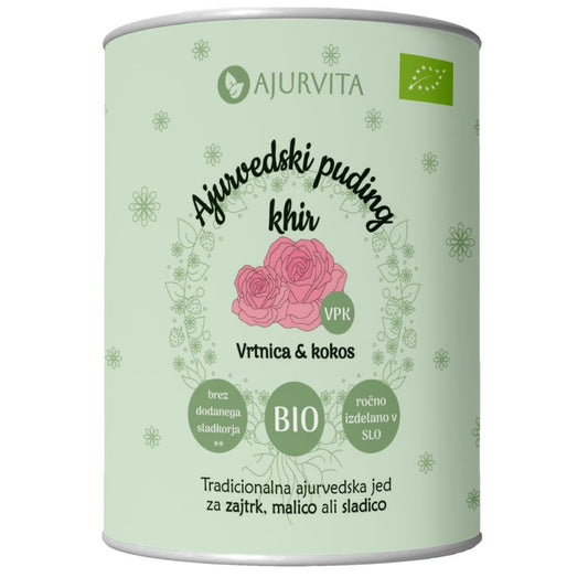 Ajurvedski puding khir vrtnica in kokos