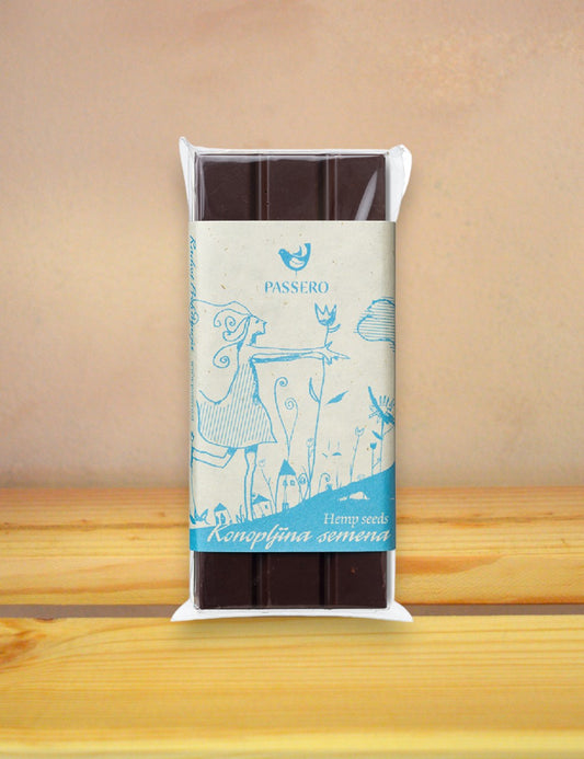 Temna čokoladica s semeni konoplje